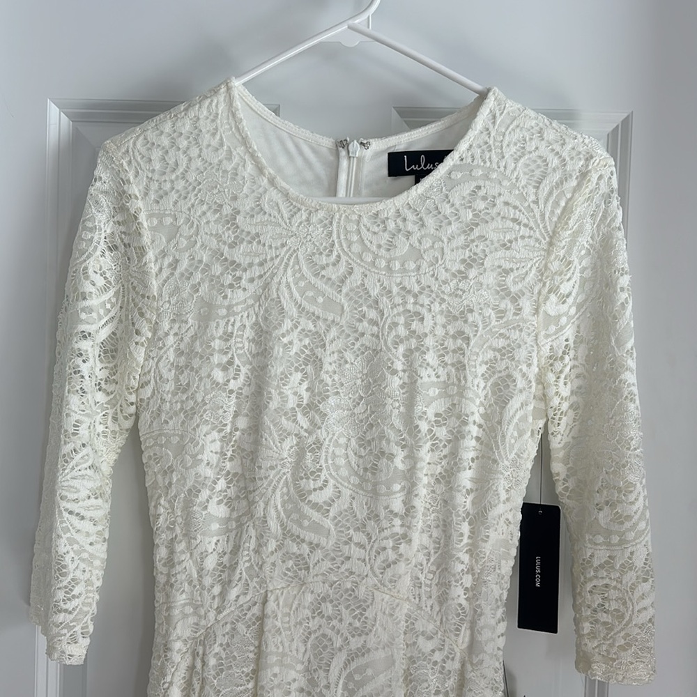 NWT Lulu's Ivory Lace Dress - Picture 5 of 7